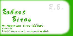 robert biros business card